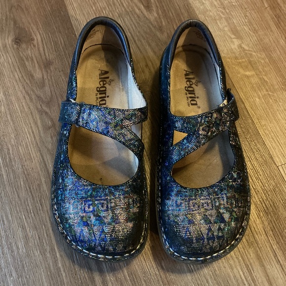 Alegria Paloma Rave on the Nile Blue Metallic MaryJane Shoe JIL-321 - Picture 3 of 8